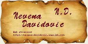 Nevena Davidović vizit kartica
